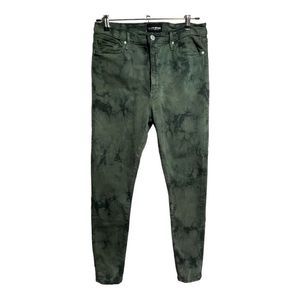Black Orchid Jeans Womens Green Tie Dye Gisele Stretch Skinny High Rise Size 30